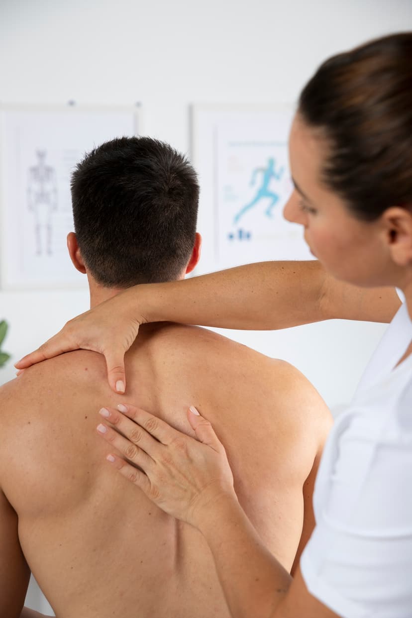 Chiropractor adjusting a patient
